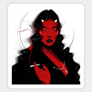 Red Lady Sticker